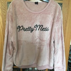 Cold crush fuzzy sweatshirt